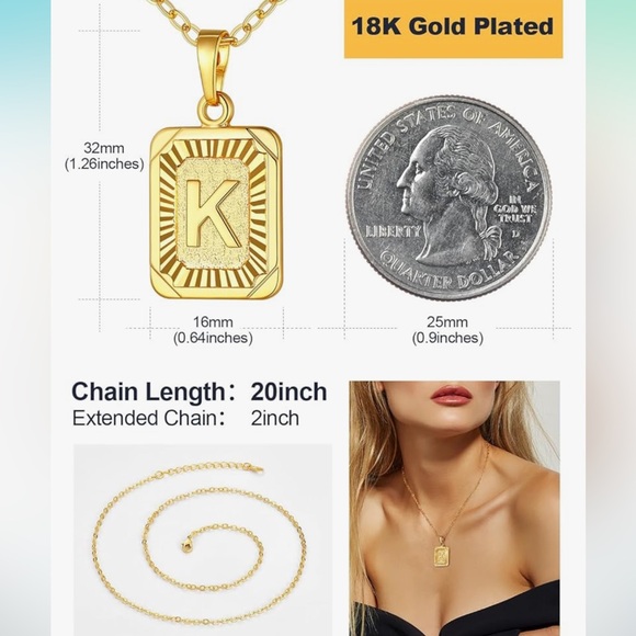 New Monogram Letter Necklace - Picture 2 of 4